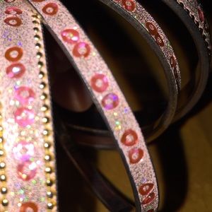 Pink and Gold Bangles / bracelets